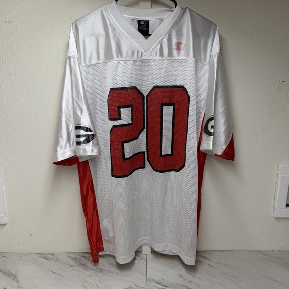 STARTER Other - Georgia Bulldogs Jersey Mens XL White Starter Black Label College Football #20